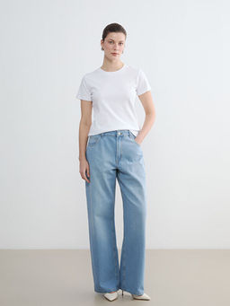Джинсы женские baggy fit с высокой талией