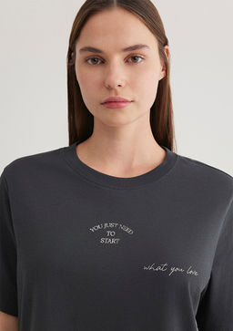 Bask?l? Antrasit Tisort - Mavi фото 5