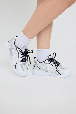 Teen/Unisex Cocuk Beyaz Kontrast Detayl? Hafif Taban Kids Spor Ayakkab? TAKAW26SN00007