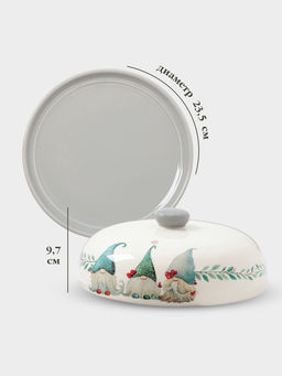 УЦЕНКА Блинница "Домашние гномики" 23,5x23,5х9,7 см