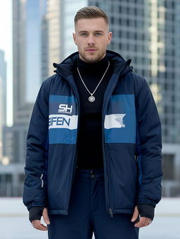 Горнолыжный костюм мужской зимний темно-синего цвета 370TS - Leifensh фото 37