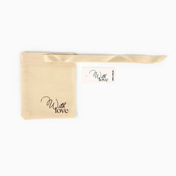 Цена за 5 шт. Мешочек подарочный из хлопка С любовью, 10?12 см 1.5 см