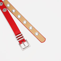 Ремень женский, ширина 2 см, пряжка металл, люверсы, цвет красный - Simaland фото 2