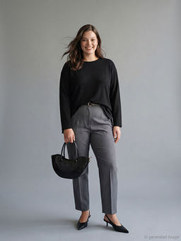 B?y?k Beden Bisiklet Yaka Oversize Kad?n Ti??rt