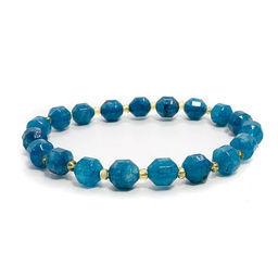 Браслет из камня 8мм с огранкой Апатит привлвлекает удачу и стабильность