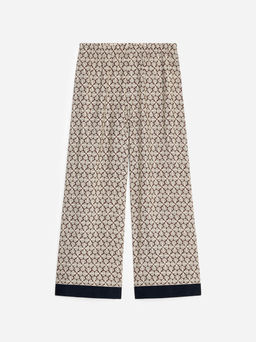Pantalones con cord?n en mezcla de lyocell
