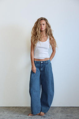 TRF LOW-RISE JEANS WITH PLEATS