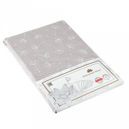 Простыня Евростандарт на резинке "Одуванчики" 8/5 бежевый 160х200см, свесы 27см, поплин 115г/м2, хлопок 100%, упаковка "классическая" ПВХ 28х41см, "Домашняя мода" (Россия)