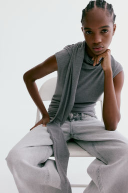 Top con cuello fular - H&m фото 3