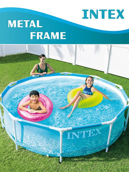 -22% Бассейн каркасный Metal Frame 305х76см, с фильтр-насосом 1250 л/ч INTEX  фото 6