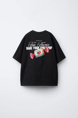 CAMISETA ESTAMPADA CEREZAS Y CARAMELO / Negro - Zara фото 3