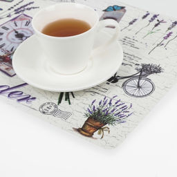 Цена за 12 шт. Салфетка сервировочная на стол Доляна Лаванда, 4229 см  фото 3