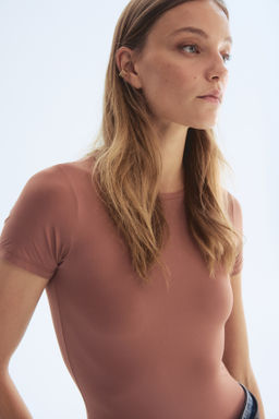 Body de manga corta en microfibra - H&m фото 10