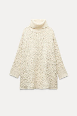 OPENWORK KNIT PONCHO SWEATER - Zara фото 4