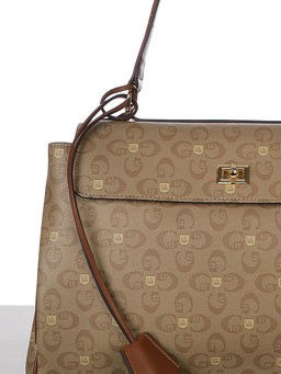 LACCOMA сумка AC697-лагуна темно-бежевый эко кожа хлопок  фото 7