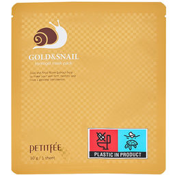 Petitfee Gold & Snail Hydrogel Mask Pack 30g*5ea - Гидрогелевая маска для лица с муцином улитки 30г.*1шт