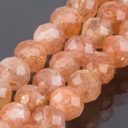 Бусы из Солнечного камня огранка - Радуга самоцветов фото 2