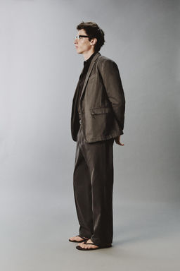 WASHED-EFFECT SUIT TROUSERS - Zara фото 4