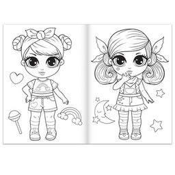 Раскраска для девочек Модные подружки, 16 стр., формат А4 - Буква-ленд фото 2