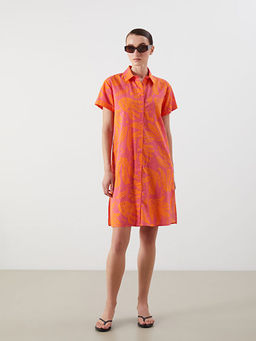 Desenli G?mlek Elbise