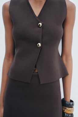 COMBINED PLEATED KNIT SKIRT - Zara фото 23