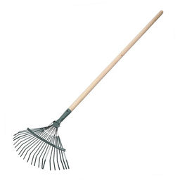 Грабли веерные, пластинчатые, 22 зубца, металл, деревянный черенок, 1 сорт