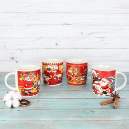 Цена за 6 шт. Кружка новогодняя 400 мл / Q151/FD602 /уп 12/72/2 сорт/