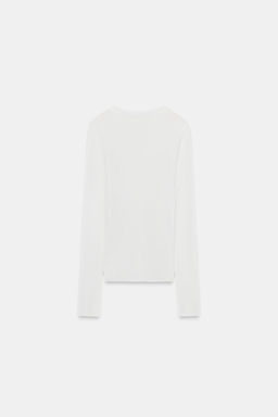 FINE KNIT SEMI-SHEER TOP - Zara фото 5