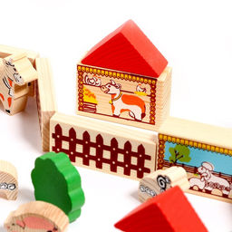 Конструктор деревянный «Ферма», 42 детали