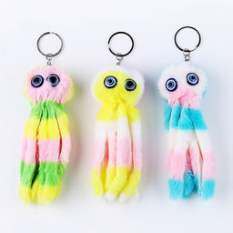 Брелок для ключей на кольце «Пушистик. Осьминог», мягкий, 11 см, МИКС