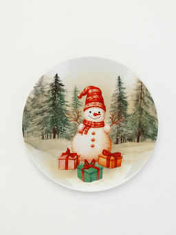 Посуда новогодняя Новый Год, набор 4 предмета: тарелка