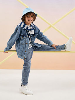 Beli Lastikli Erkek ?ocuk Jean Pantolon