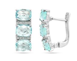 Серьги из серебра топаз, Сардина