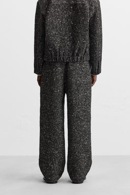 HERRINGBONE WIDE-LEG TROUSERS - Zara фото 3