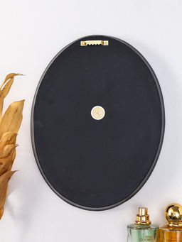 Панно интерьерное полистоун "Сердце с короной" чёрный с золотом 20х2,5х26,2 см