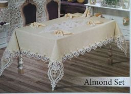 Скатерть EFOR ALMOND SET 160*220 8 салфеток- капучино