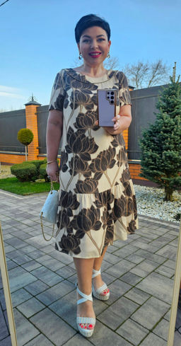 Платье Vittoria Queen 25083 шоколад+молочный  фото 2