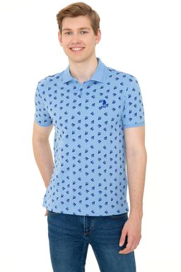 U. S. Polo Assn Мужская темно-синяя футболка с воротником-поло - U.s. polo assn фото 3