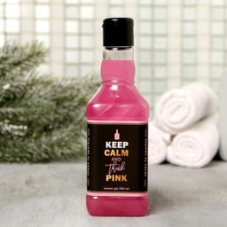 Гель для душа во флаконе виски Keep calm and think pink 250 мл, аромат сладкий вермут - Чистое счастье фото 3