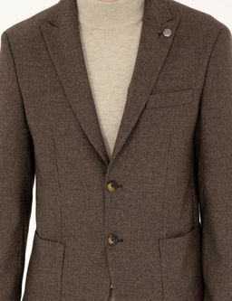 Kahverengi Slim Fit Ceket