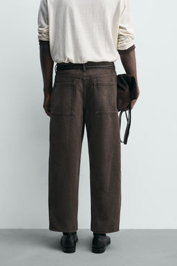 TAPERED WIDE-LEG JEANS - Zara фото 22