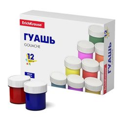 Гуашь ErichKrause "Basic" 12цв. 17мл. (50544)