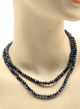 Бусы-браслет на резинке из циркона кукуруза гр.6мм зеленый хамелеон, 86см. Радуга камня  фото 33