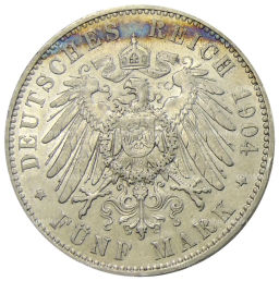5 марок 1904 года E Германия (Саксония)
