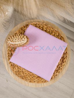 Однотонное вафельное полотенце сиреневое  ПВ-01 (18) 40х70