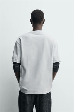 CAMISETA RELAXED FIT INTERLOCK /04 / Azul cielo - Zara фото 3