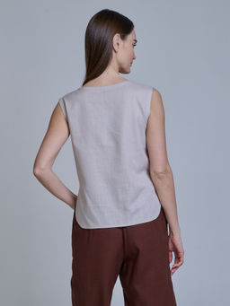 ЛЕН с ХЛОПКОМ топ