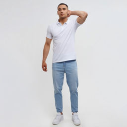 Футболка поло мужская MINAKU REGULAR FIT: белая, р-р 54