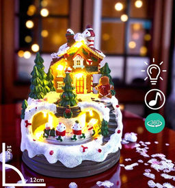 Рождественская светящаяся композиция, разноцветные LED, с движением и музыкой