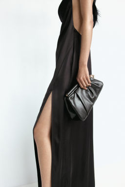 Vestido en sat?n de viscosa con escote drapeado - H&m фото 3